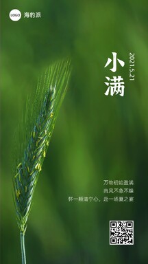 小满极简排版节气问候海报 小满极简排版节气问候海报模板图片