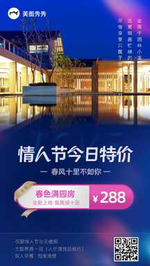 情人节质感商务风今日特价酒店营销海报 情人节质感商务风今日特价酒店营销海报模板图片