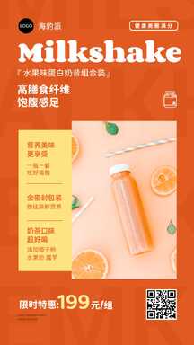 时尚杂志风奶昔产品介绍促销海报 时尚杂志风奶昔产品介绍促销海报模板图片
