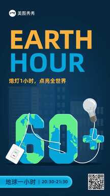 酸性潮酷风地球一小时停电节约宣传海报 酸性潮酷风地球一小时停电节约宣传海报模板图片