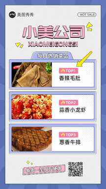 潮酷风拼贴时尚餐饮店每月热销菜品排行榜海报 潮酷风拼贴时尚餐饮店每月热销菜品排行榜海报模板图片