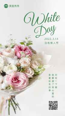 简约清新ins风白色情人节浪漫祝福海报 简约清新ins风白色情人节浪漫祝福海报模板图片
