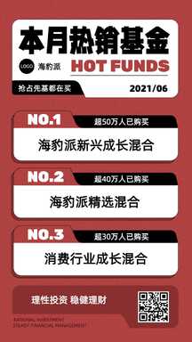 潮酷手绘风本月热销基金宣传海报 潮酷手绘风本月热销基金宣传海报模板图片