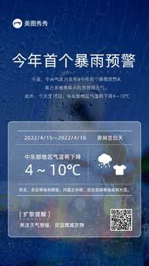 简约实景风暴雨预警天气预报海报 简约实景风暴雨预警天气预报海报模板图片