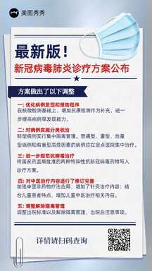 高级商务风最新新冠诊疗方案国家政策宣传海报 高级商务风最新新冠诊疗方案国家政策宣传海报模板图片