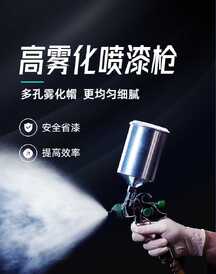 简约质感高雾化喷漆枪工业用具电商海报 简约质感高雾化喷漆枪工业用具电商海报模板图片
