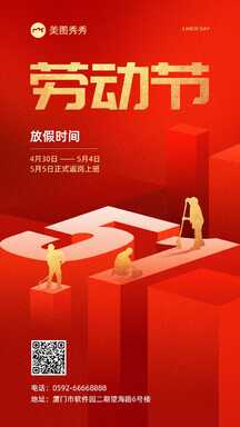 五一劳动节红金喜庆风放假通知海报 五一劳动节红金喜庆风放假通知海报模板图片