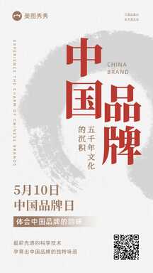 简约中国风中国品牌日宣传海报 简约中国风中国品牌日宣传海报模板图片
