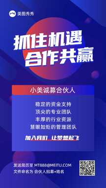 商务科技感合伙人招募宣传海报 商务科技感合伙人招募宣传海报模板图片