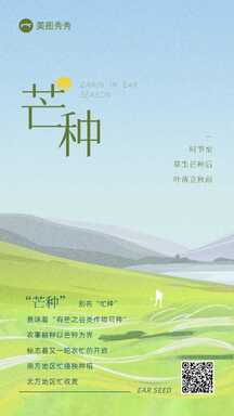 文艺手绘插画风芒种节气祝福知识百科海报 文艺手绘插画风芒种节气祝福知识百科海报模板图片
