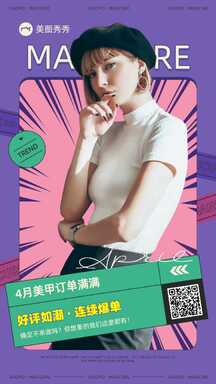 时尚潮酷拼贴风美业晒单海报 时尚潮酷拼贴风美业晒单海报模板图片