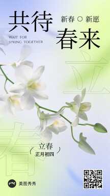 立春酸性弥散风共待春来二十四节气海报 立春酸性弥散风共待春来二十四节气海报模板图片