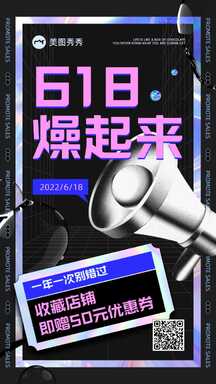 潮酷酸性风赛博朋克618年中大促大字报营销海报 潮酷酸性风赛博朋克618年中大促大字报营销海报模板图片