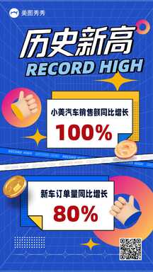 时尚扁平风汽车销售突破历史新高喜报战报海报 时尚扁平风汽车销售突破历史新高喜报战报海报模板图片