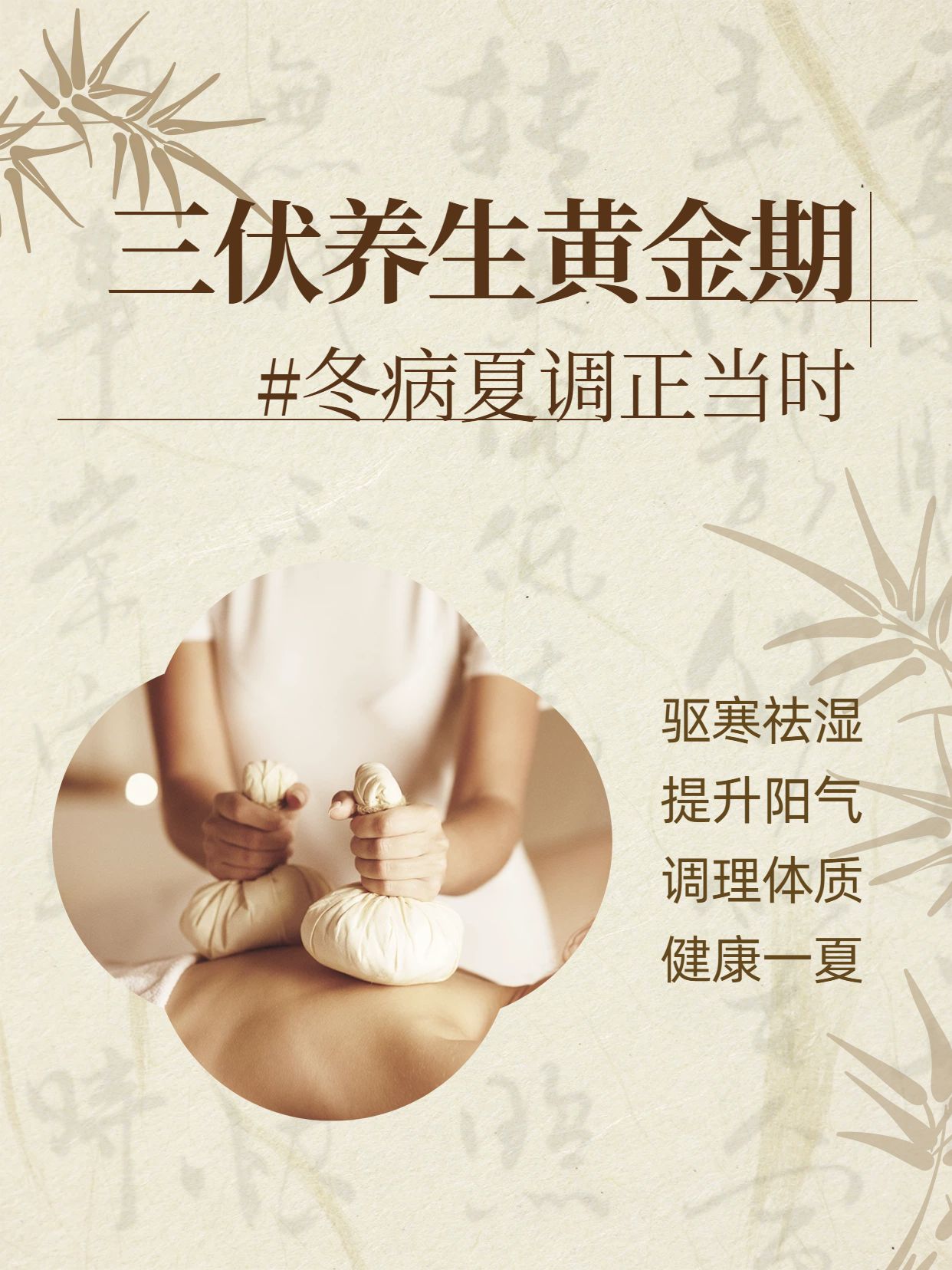 简约风黄色通用类交流分享三伏天节气介绍知识科普小红书封面